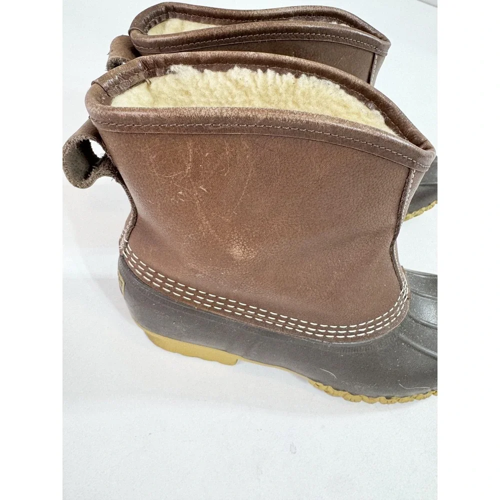 L.L. Bean Bean Boots Mens Size 9 Brown Waterproof Insulated Ankle Snow